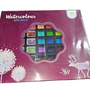 $8 if Bundled! New 48 Watercolor Paint Set